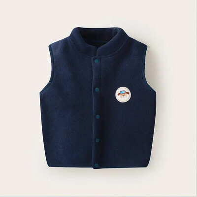 Dvoslojni plišani podebljani dječji prsluk Jesen Zima Novi dječji kardigan prsluci Slatki crtići Dječaci Djevojčice Dječji kaputi Prsluci