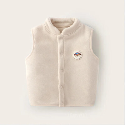 Dvoslojni plišani podebljani dječji prsluk Jesen Zima Novi dječji kardigan prsluci Slatki crtići Dječaci Djevojčice Dječji kaputi Prsluci