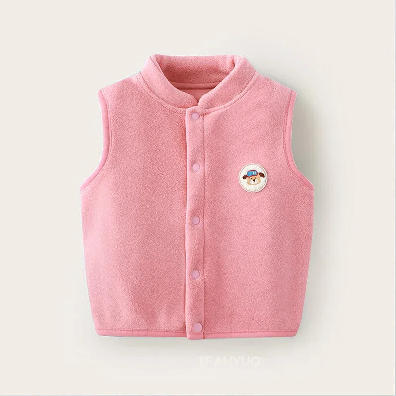 Dvoslojni plišani podebljani dječji prsluk Jesen Zima Novi dječji kardigan prsluci Slatki crtići Dječaci Djevojčice Dječji kaputi Prsluci