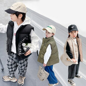 Zimski plišani topli prsluk, podebljani kaput, 2-10 godina, dječak, djevojčica, slobodno vrijeme, svestrana punja jakna bez rukava, modna nova dječja odjeća