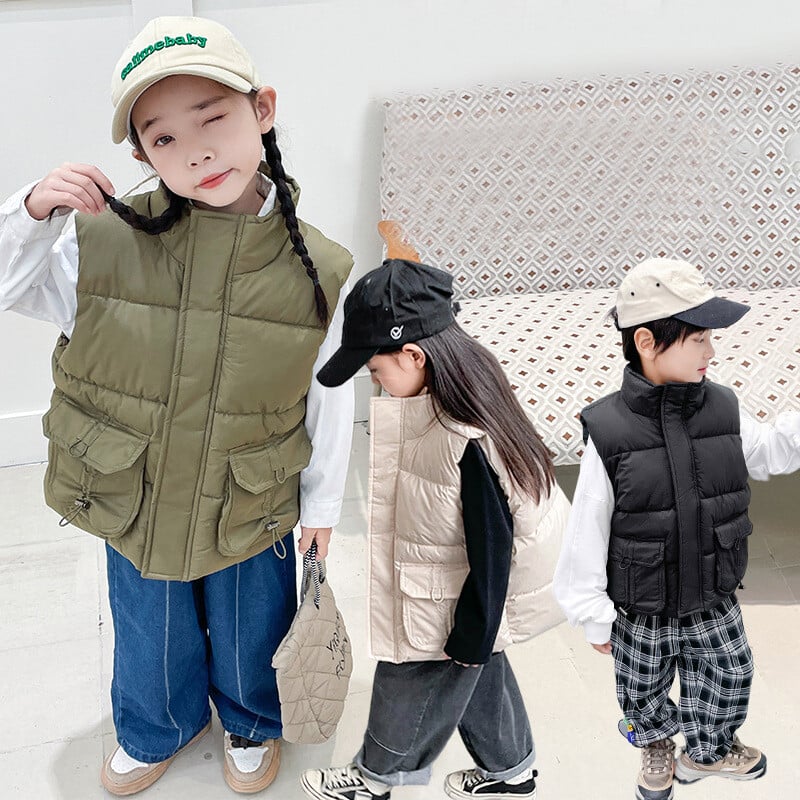 Zimski plišani topli prsluk, podebljani kaput, 2-10 godina, dječak, djevojčica, slobodno vrijeme, svestrana punja jakna bez rukava, modna nova dječja odjeća