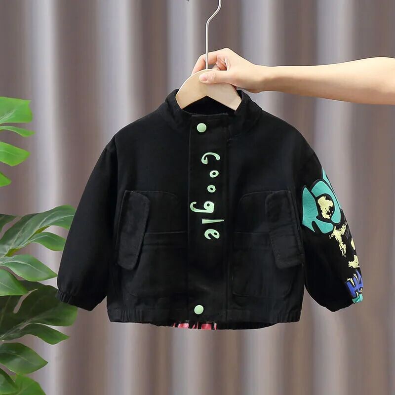 Poiste jope Kevad ja sügis Uus Laste Denim Top poistele vabaaja jope Teksad Lastemantel poisile Baby 2 4 6 8 10Y