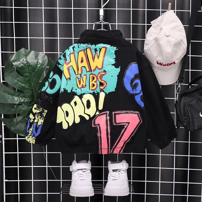 Poiste jope Kevad ja sügis Uus Laste Denim Top poistele vabaaja jope Teksad Lastemantel poisile Baby 2 4 6 8 10Y