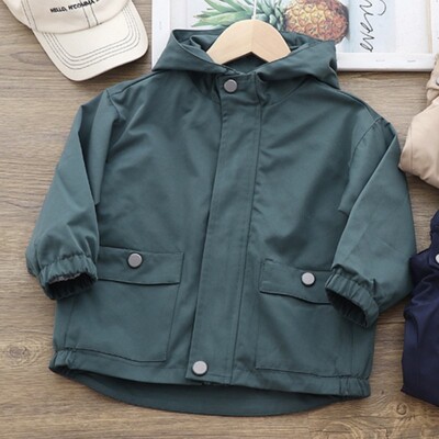 Proljeće Jesen Dječje jakne za dječake Jednobojne jakne s patentnim zatvaračem dugih rukava Zaštita od vjetra za djecu za dječake Ležerne vanjske kapute za dječake