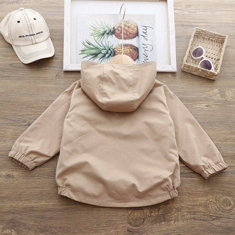 Proljeće Jesen Dječje jakne za dječake Jednobojne jakne s patentnim zatvaračem dugih rukava Zaštita od vjetra za djecu za dječake Ležerne vanjske kapute za dječake