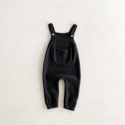 Pantaloni cu bretele pentru fetițe de toamnă, tricotați uni, pulover pentru fete, salopete din fire de bumbac, salopetă elegantă de buzunar pentru copii mici