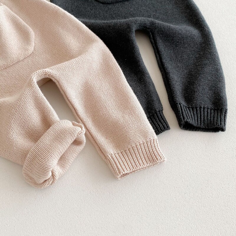 Pantaloni cu bretele pentru fetițe de toamnă, tricotați uni, pulover pentru fete, salopete din fire de bumbac, salopetă elegantă de buzunar pentru copii mici