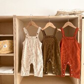 2024. Korejske jesenske hlače za dojenčad, dječake, pamučne vintage hlače s džepovima za malu djecu, odvojive široke kombinezone za dječake