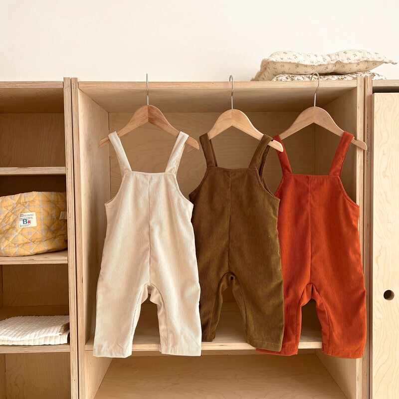 2024. Korejske jesenske hlače za dojenčad, dječake, pamučne vintage hlače s džepovima za malu djecu, odvojive široke kombinezone za dječake