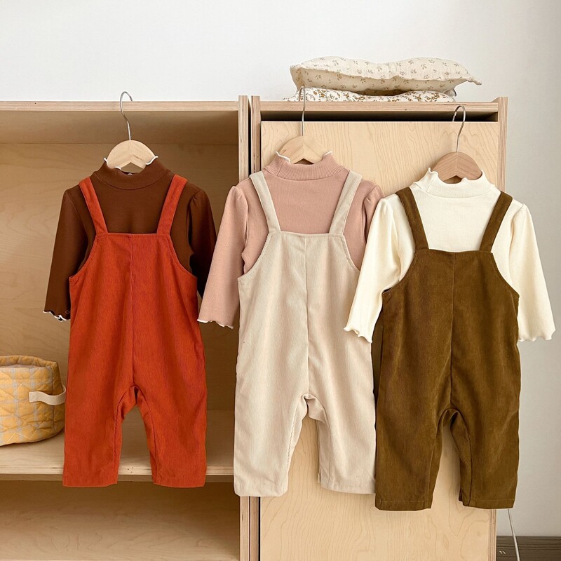 2024. Korejske jesenske hlače za dojenčad, dječake, pamučne vintage hlače s džepovima za malu djecu, odvojive široke kombinezone za dječake