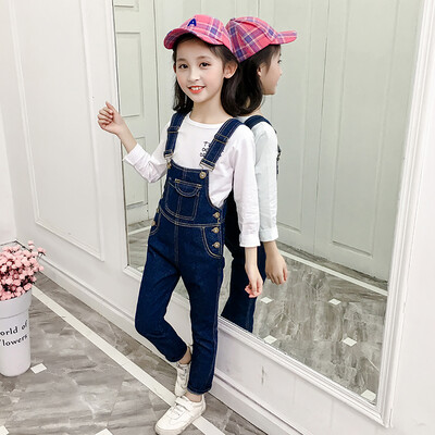 Lányok Fiú Farmer Overall Gyerek Cowboy Szalagtartó Nadrág Gyerek Jumpsuit Lány Farmer Nadrág 6 8 10 12 14