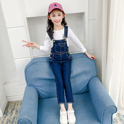 Fete Băiat Denim Salopete Copii Cowboy Pantaloni Suspenders Copii Salopetă Fată Blugi Pantaloni 6 8 10 12 14