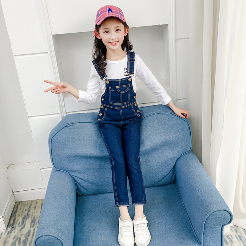 Fete Băiat Denim Salopete Copii Cowboy Pantaloni Suspenders Copii Salopetă Fată Blugi Pantaloni 6 8 10 12 14