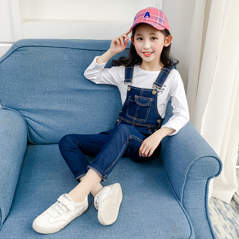 Fete Băiat Denim Salopete Copii Cowboy Pantaloni Suspenders Copii Salopetă Fată Blugi Pantaloni 6 8 10 12 14