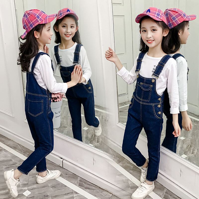Fete Băiat Denim Salopete Copii Cowboy Pantaloni Suspenders Copii Salopetă Fată Blugi Pantaloni 6 8 10 12 14