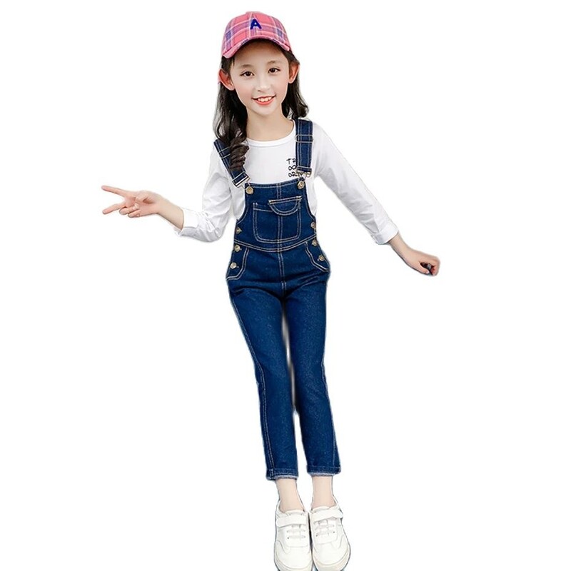 Fete Băiat Denim Salopete Copii Cowboy Pantaloni Suspenders Copii Salopetă Fată Blugi Pantaloni 6 8 10 12 14