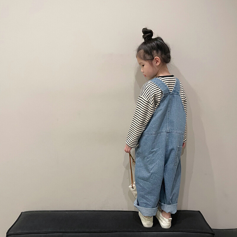 Novi proljetni dječji kombinezoni Isprane dječje slatke široke traper hlače Hlače za djevojčice i dječake ležerne hlače