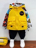 Jachetă pentru băieți, primăvară și toamnă, jachetă nouă pentru copii, roșu frumos, de dimensiuni mici și mijlocii, pentru copii, jachetă pentru băieți.