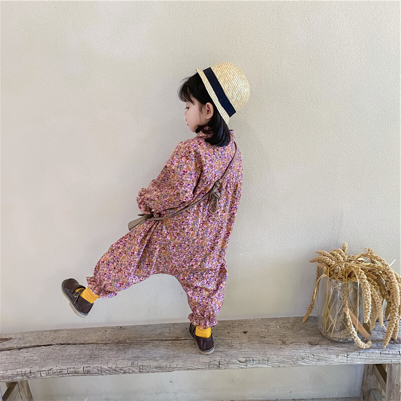 Primăvară Toamnă Bebeluși Fetițe Bumbac la un singur piept, cu mâneci lungi, periate groase, salopete pentru copii, salopete minunate, ținute pentru copii, 2-8 ani