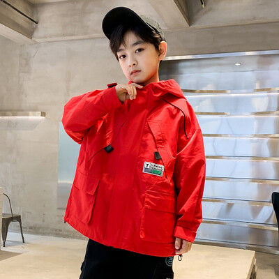 Палто за момчета Яке Памучно връхно облекло Защита от вятър 2024 Букви Пролет Есен Палто Спортно тийнейджърско Детско топло облекло