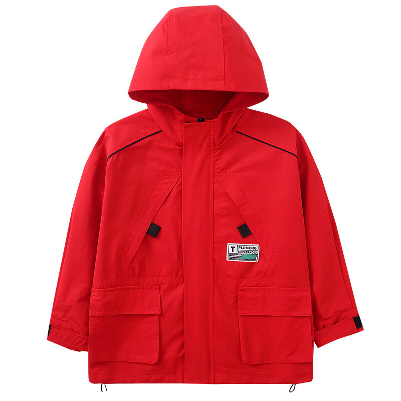 Палто за момчета Яке Памучно връхно облекло Защита от вятър 2024 Букви Пролет Есен Палто Спортно тийнейджърско Детско топло облекло