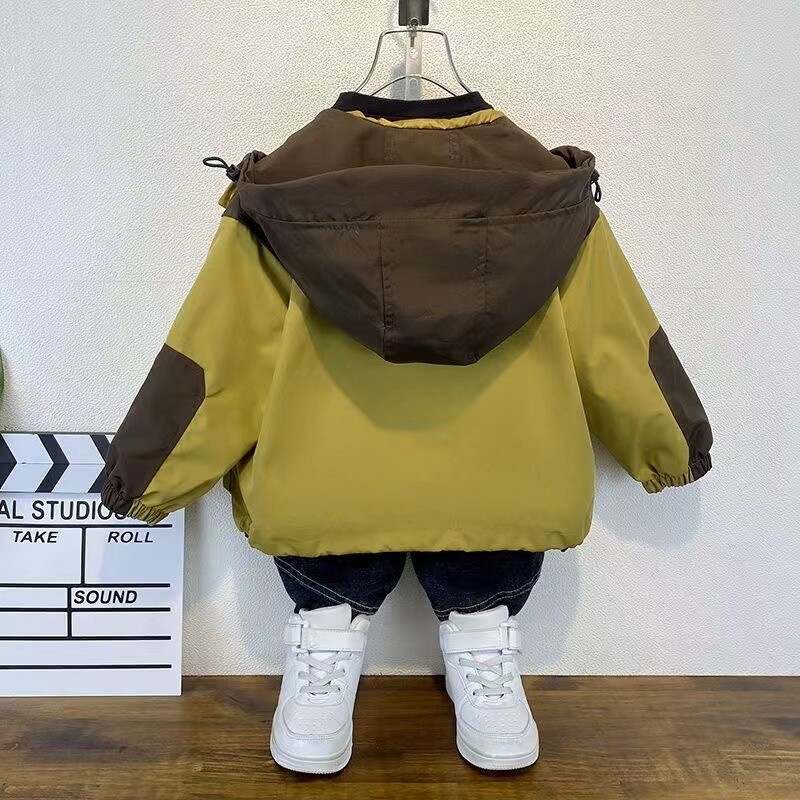 Îmbrăcăminte exterioară pentru băieți Îmbrăcăminte de lucru Primăvară și toamnă 2024 Stil nou La modă și la modă Toamnă Jachetă de vânt pentru copii Top băieți