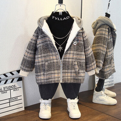 Kaput za dječake Kaput Jakna Vjetrobran Gornja odjeća 2024 Savršena zima jesen Pamuk Visokokvalitetni božićni dar Dječja odjeća