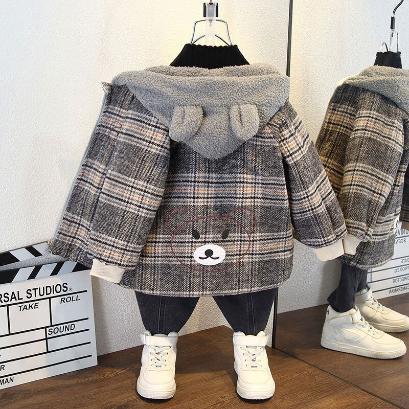 Kaput za dječake Kaput Jakna Vjetrobran Gornja odjeća 2024 Savršena zima jesen Pamuk Visokokvalitetni božićni dar Dječja odjeća