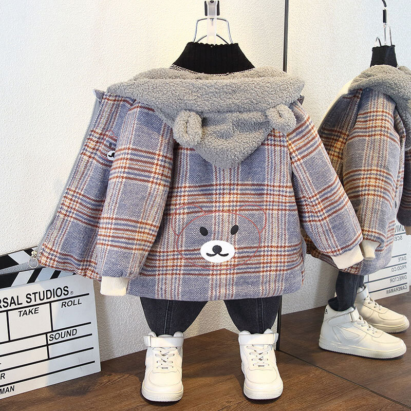 Kaput za dječake Kaput Jakna Vjetrobran Gornja odjeća 2024 Savršena zima jesen Pamuk Visokokvalitetni božićni dar Dječja odjeća