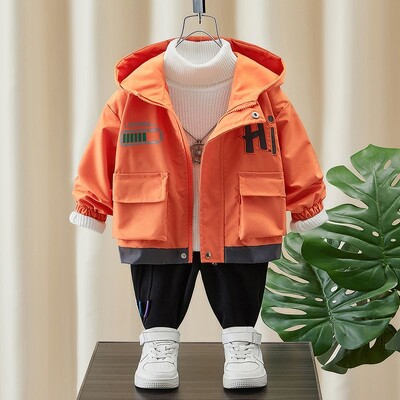 Vjetrobran s džepnim zatvaračem za dječake Proljetni i jesenski dječji kaput 2024. Nova korejska dječja odjeća Dječja majica s kapuljačom za bebe 2-9Y