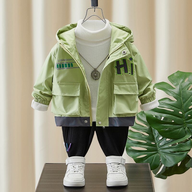 Vjetrobran s džepnim zatvaračem za dječake Proljetni i jesenski dječji kaput 2024. Nova korejska dječja odjeća Dječja majica s kapuljačom za bebe 2-9Y