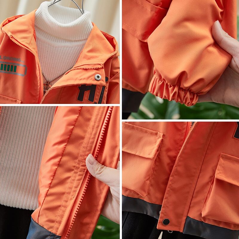 Vjetrobran s džepnim zatvaračem za dječake Proljetni i jesenski dječji kaput 2024. Nova korejska dječja odjeća Dječja majica s kapuljačom za bebe 2-9Y