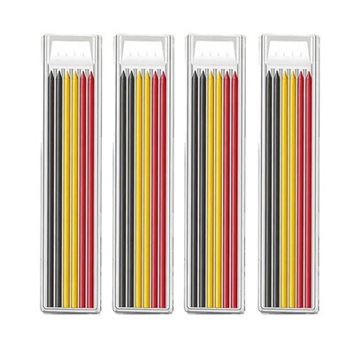 Crna Crvena Žuta Mehanička olovka s dubokim rupama Olovka 2,8 mm Stolarska olovka za obradu drveta Posebna jezgra pribor za pisanje