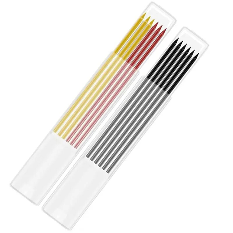 Crna Crvena Žuta Mehanička olovka s dubokim rupama Olovka 2,8 mm Stolarska olovka za obradu drveta Posebna jezgra pribor za pisanje