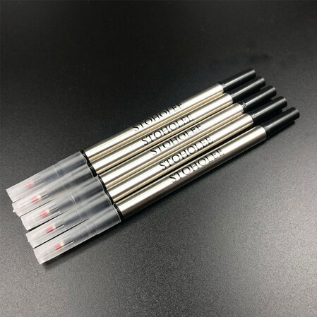 6 bucăți/lot reumplere STOHOLEE de bună calitate universal standard roller stilou cerneală neagră reîncărcare stilou de papetărie școlară