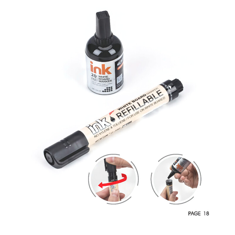 Gxin G-280 12 kom. Izbrisivi markeri za bijelu ploču, zamjenjivo punjenje, vlaknasti vrh, tinta na bazi vode, pribor za školske sastanke.