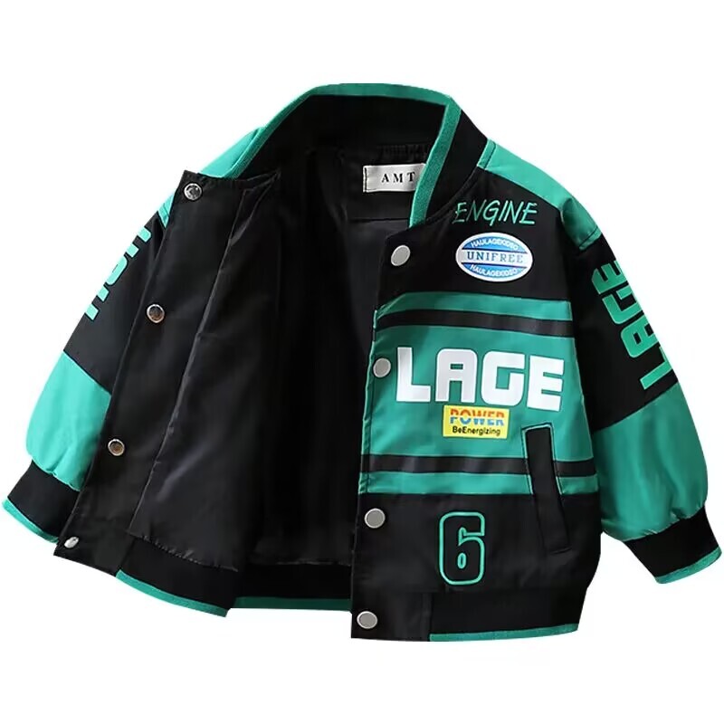 Jachete pentru băieți pentru copii, primăvară și toamnă, costum motocicletă pentru bebeluși, jachetă la modă pentru haină casual de baseball pentru copii