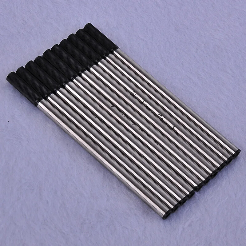 10 tk/komplekt Kvaliteetne sinine must rullpliiatsi täitmine 0,7 mm rull-kuulikese täitmine Kontoritarvete tasuta kohaletoimetamine