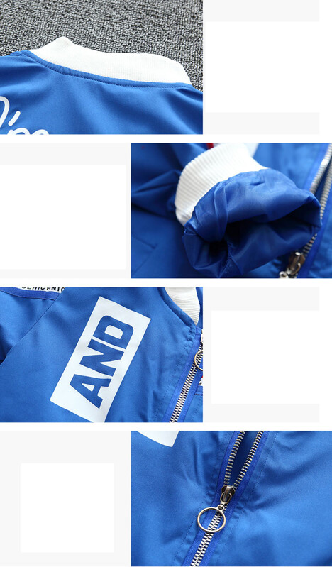 Proljeće i jesen 2024. Dječja dječja odjeća s džepnim pismom i dugim rukavima s patentnim zatvaračem i kapuljačom, dječja odjeća od 1 do 8 godina