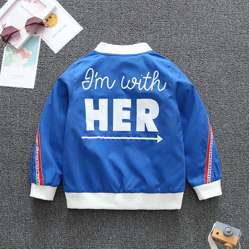 Proljeće i jesen 2024. Dječja dječja odjeća s džepnim pismom i dugim rukavima s patentnim zatvaračem i kapuljačom, dječja odjeća od 1 do 8 godina