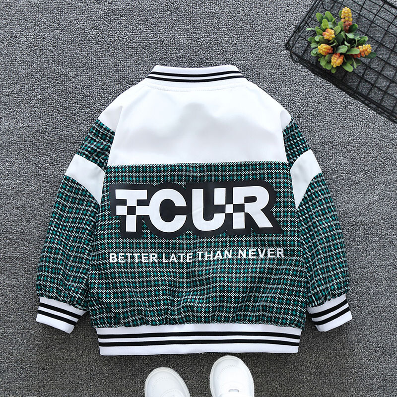 2024 kevad ja sügis tüdrukud laste vaba aja ruuduline kiri pikkade varrukatega kapuutsiga lukuga mantel Lasteriided 1-8a