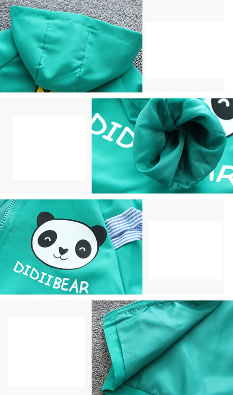 2024, primăvară și toamnă, fete și copii, ursuleț dulce, buzunar, haină cu fermoar cu glugă, îmbrăcăminte pentru copii 6M-6Y