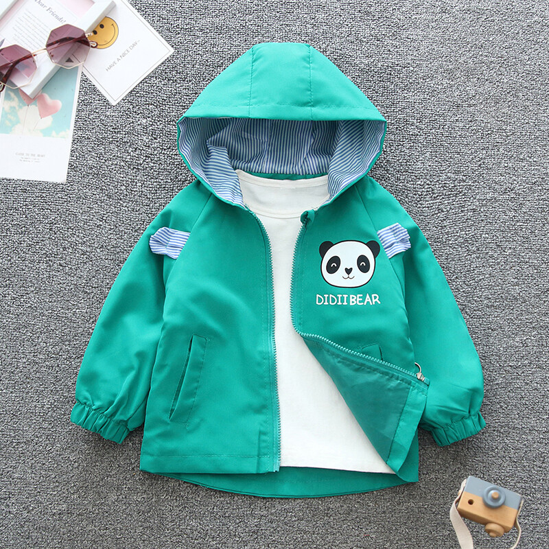 2024, primăvară și toamnă, fete și copii, ursuleț dulce, buzunar, haină cu fermoar cu glugă, îmbrăcăminte pentru copii 6M-6Y