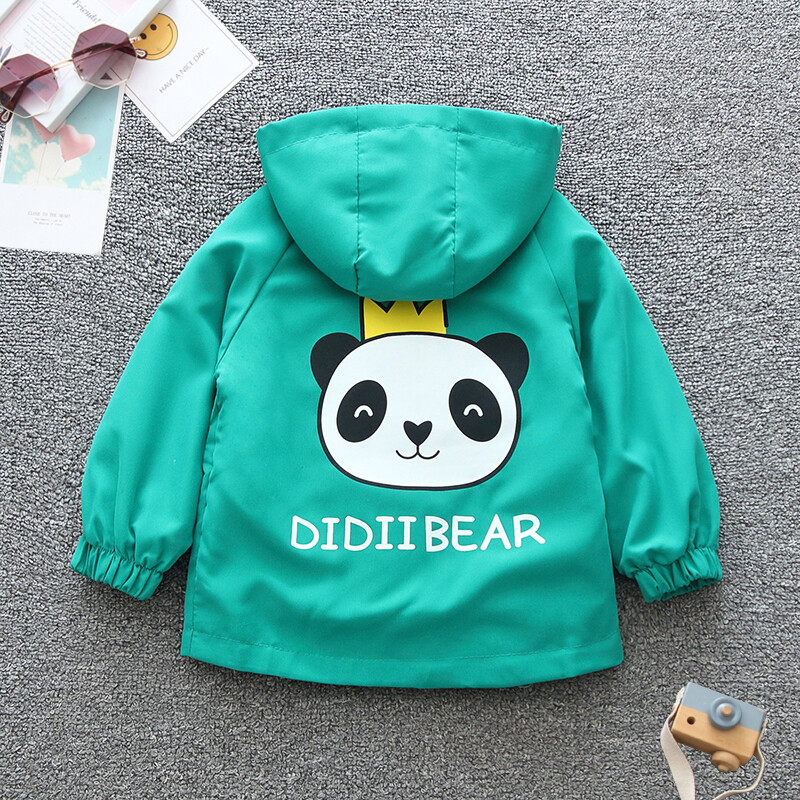 2024, primăvară și toamnă, fete și copii, ursuleț dulce, buzunar, haină cu fermoar cu glugă, îmbrăcăminte pentru copii 6M-6Y