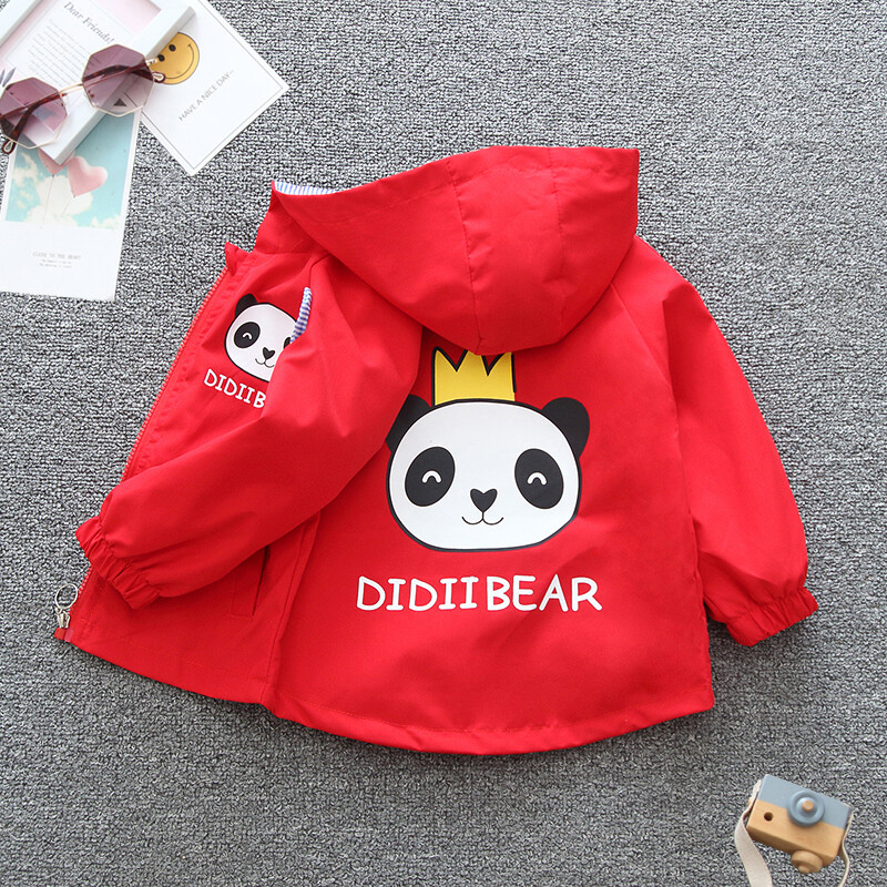 2024, primăvară și toamnă, fete și copii, ursuleț dulce, buzunar, haină cu fermoar cu glugă, îmbrăcăminte pentru copii 6M-6Y