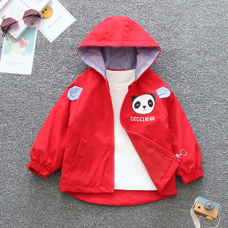2024, primăvară și toamnă, fete și copii, ursuleț dulce, buzunar, haină cu fermoar cu glugă, îmbrăcăminte pentru copii 6M-6Y