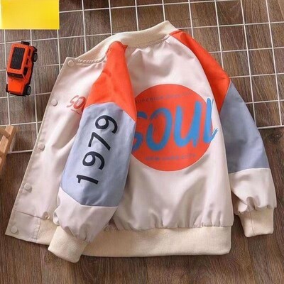 2023. aasta vabaaja kevad-sügis poiste trükitud kirjad, täisvarrukad, mood, üherealised pesapallijoped, lahtised ülerõivad