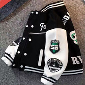 3-14 ani Copii Băieți Fete Uniforme de baseball Jachetă Copii Adolescenți Moda Sport Jachetă Toamnă Primăvară Litere Imprimate Îmbrăcăminte de modă