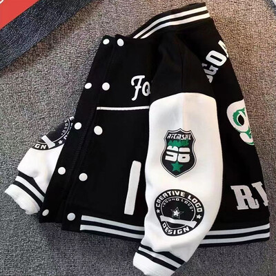 3-14 ani Copii Băieți Fete Uniforme de baseball Jachetă Copii Adolescenți Moda Sport Jachetă Toamnă Primăvară Litere Imprimate Îmbrăcăminte de modă