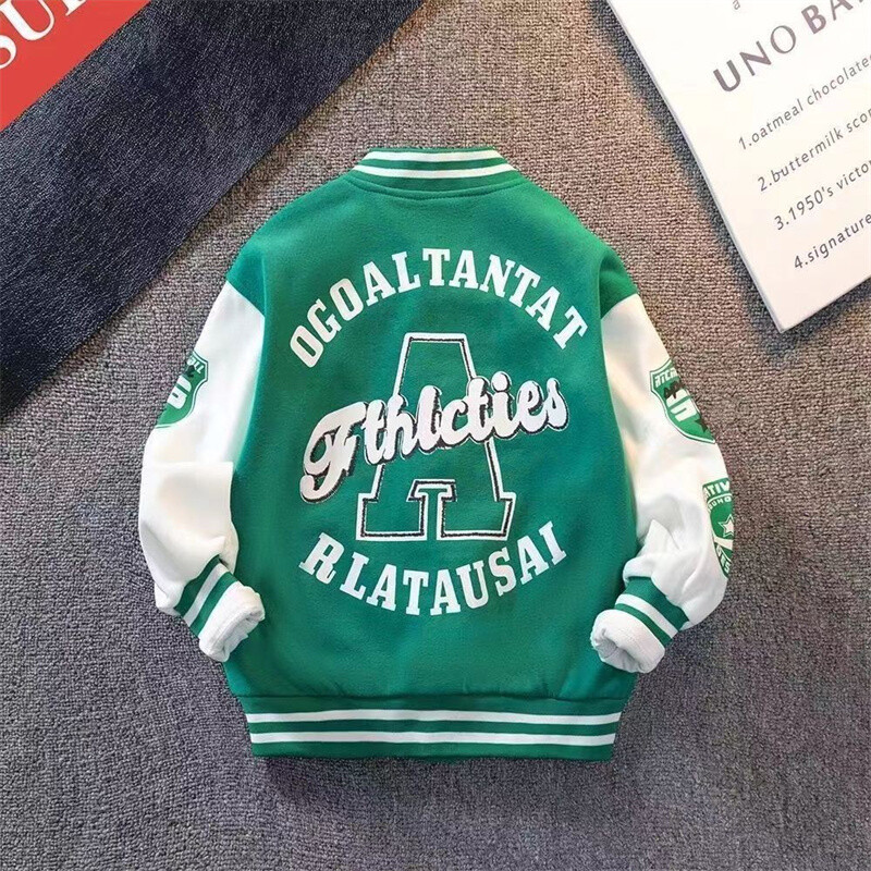 3-14 ani Copii Băieți Fete Uniforme de baseball Jachetă Copii Adolescenți Moda Sport Jachetă Toamnă Primăvară Litere Imprimate Îmbrăcăminte de modă